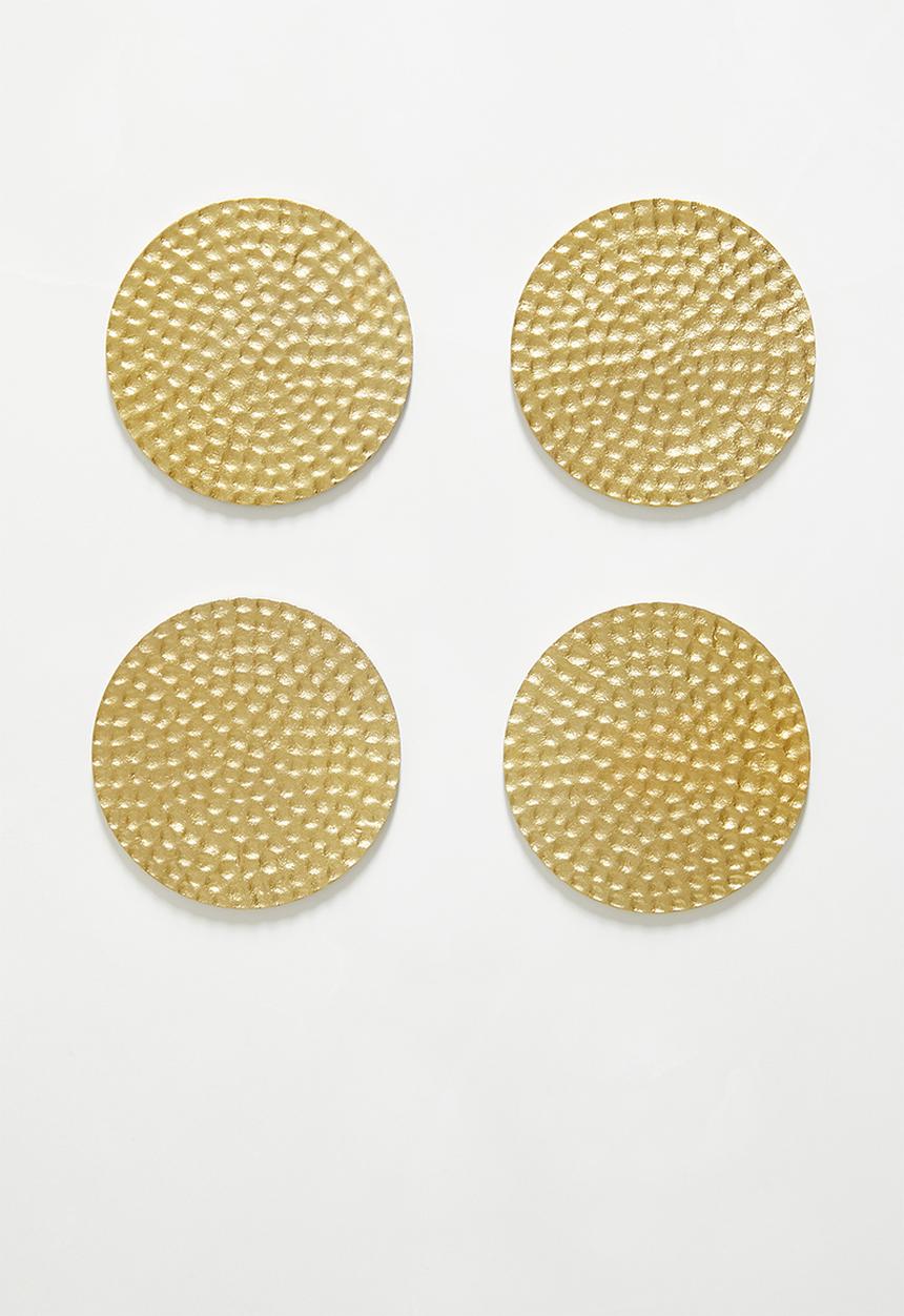 Sixth Floor - Vasa coasters set of 4 - gold
