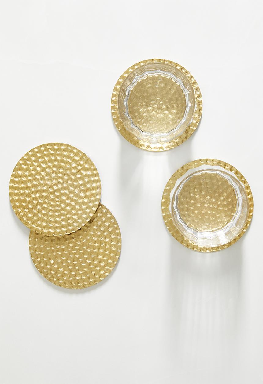 Sixth Floor - Vasa coasters set of 4 - gold