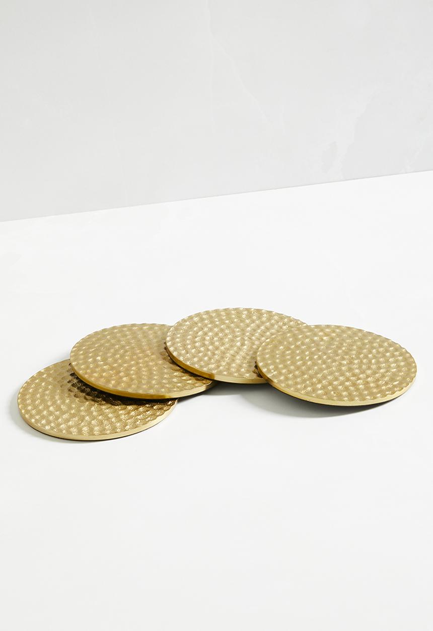 Sixth Floor - Vasa coasters set of 4 - gold