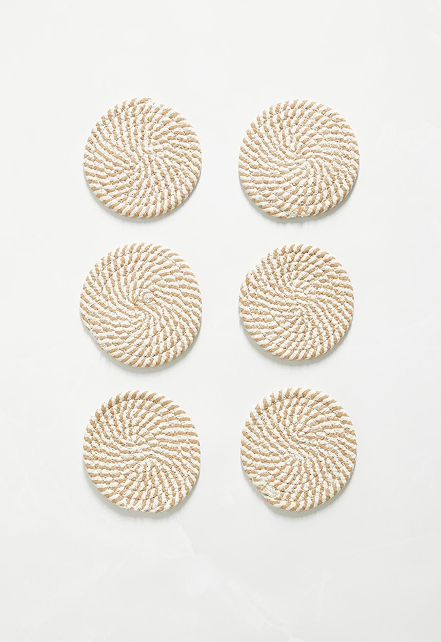Sixth Floor - Luanda coaster set of 6 - natural
