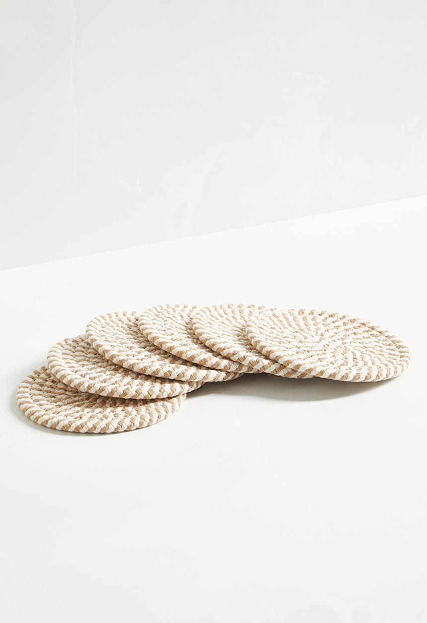 Sixth Floor - Luanda coaster set of 6 - natural