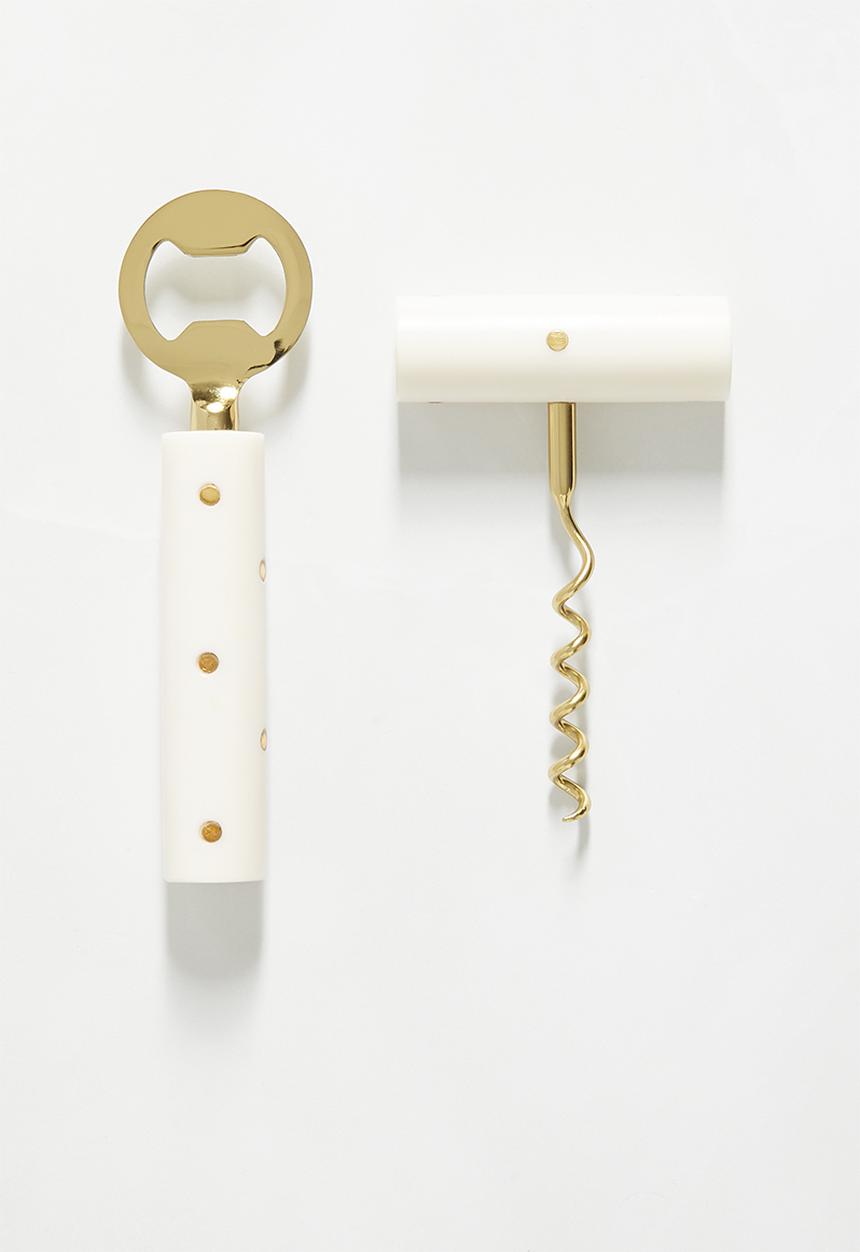Sixth Floor - Lani bottle opener and screw - white