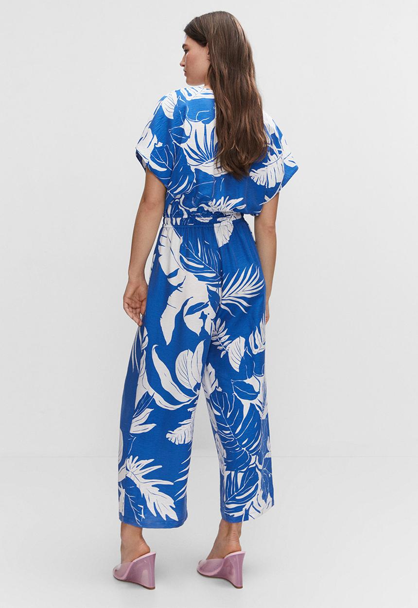 MANGO - One-piece suit twist - mid-blue