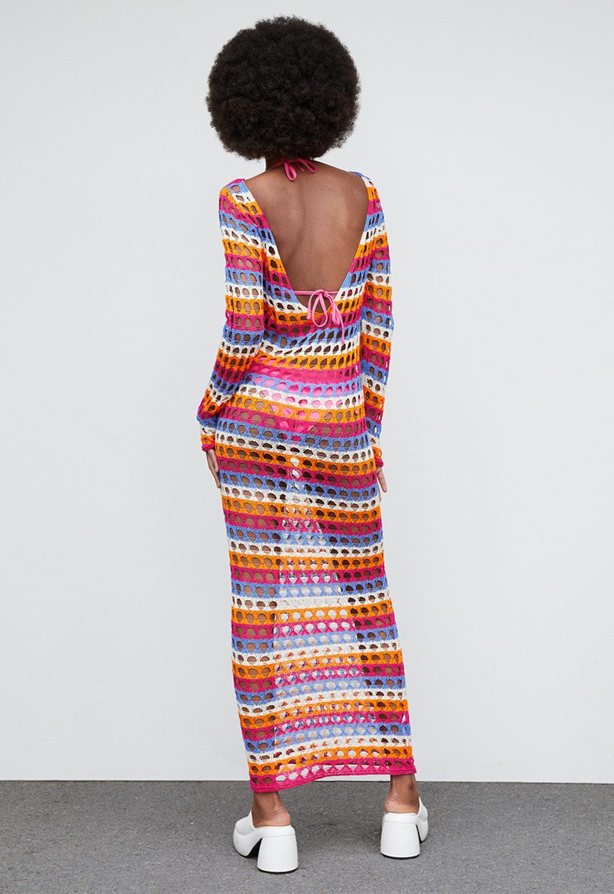 MANGO - Dress dalias - light pastel orange