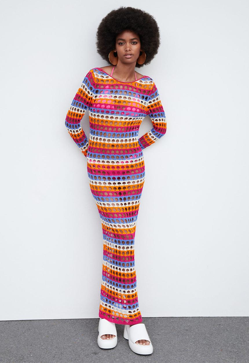 MANGO - Dress dalias - light pastel orange