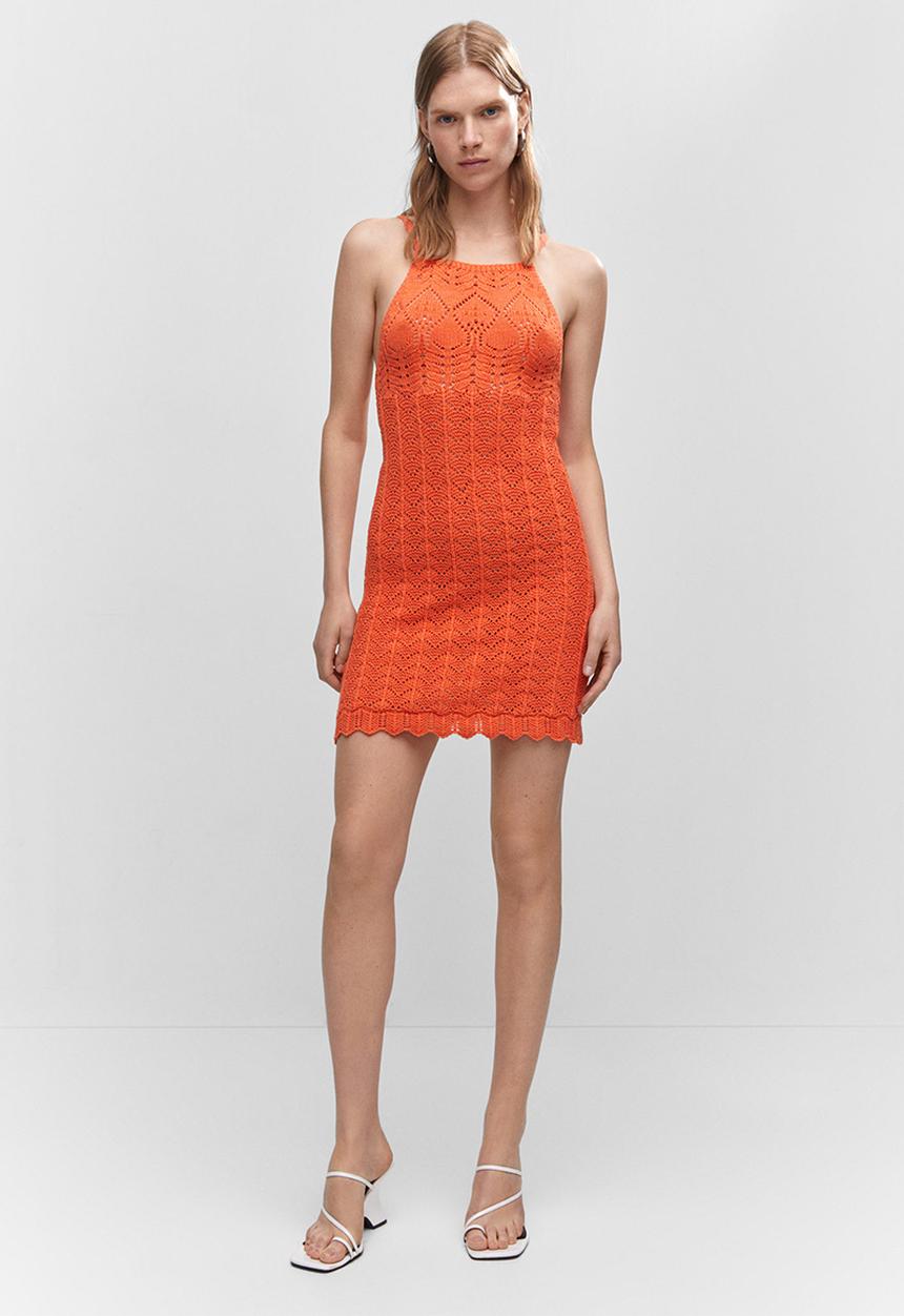 MANGO - Dress mango - light pastel orange
