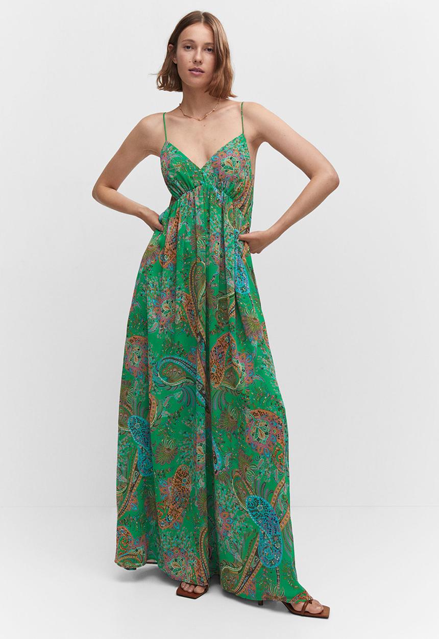 MANGO - Dress rosalie - green