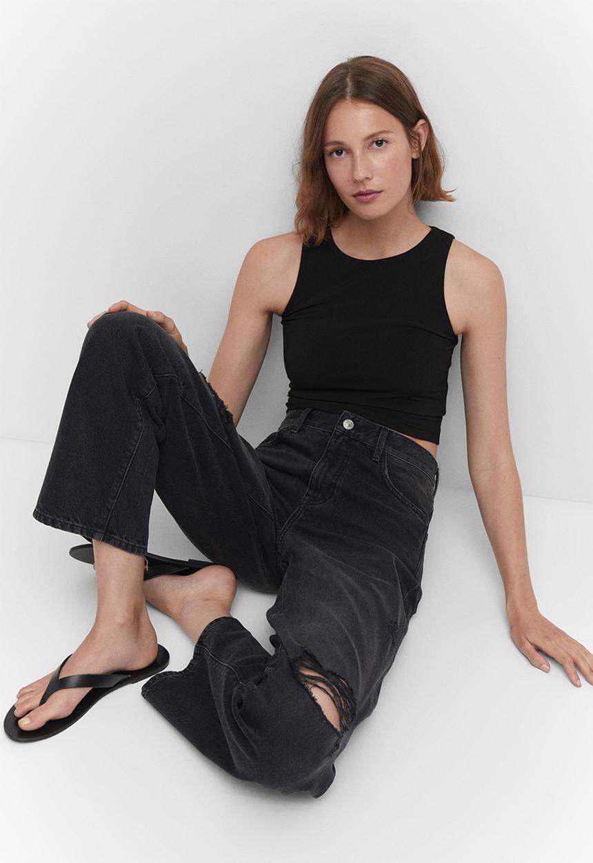 MANGO - Jeans kathy - open grey