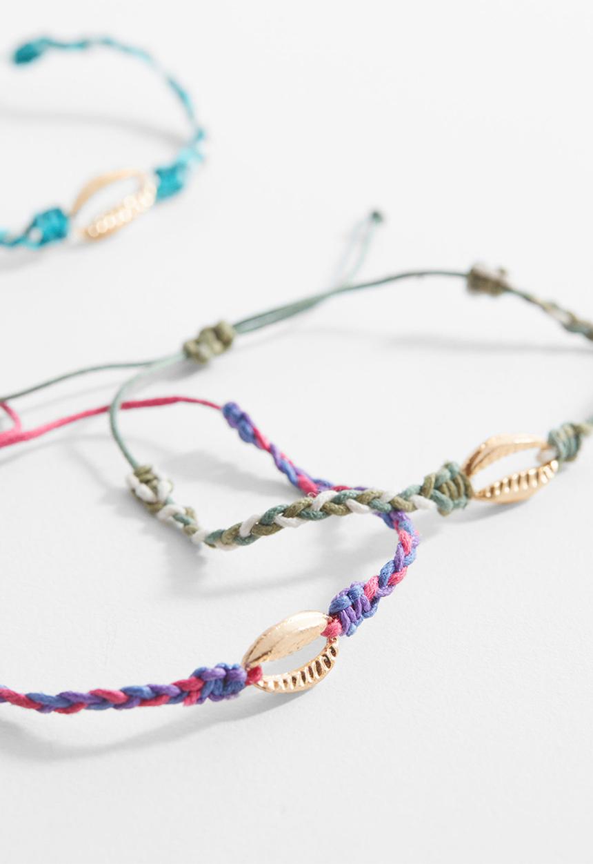 MANGO - Bracelet concha - blue