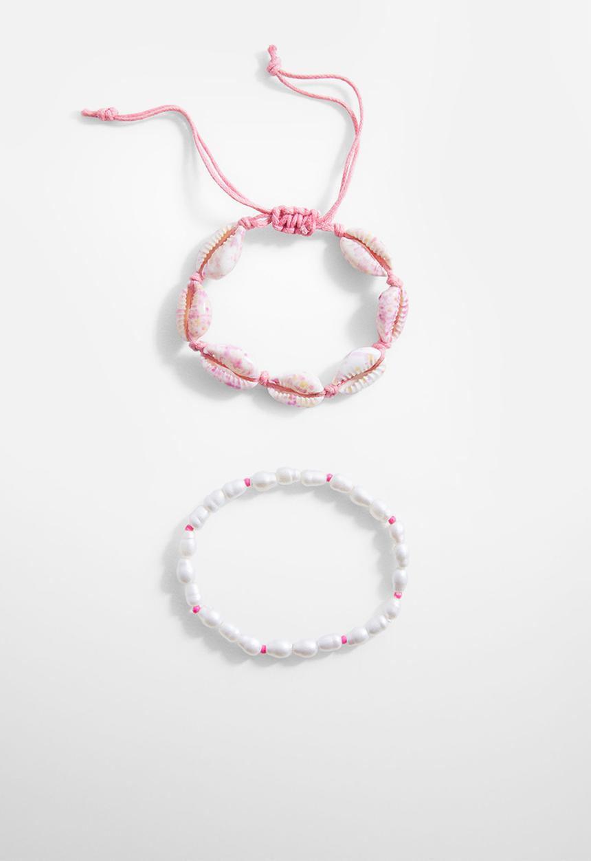 MANGO - Bracelet conchat - pink