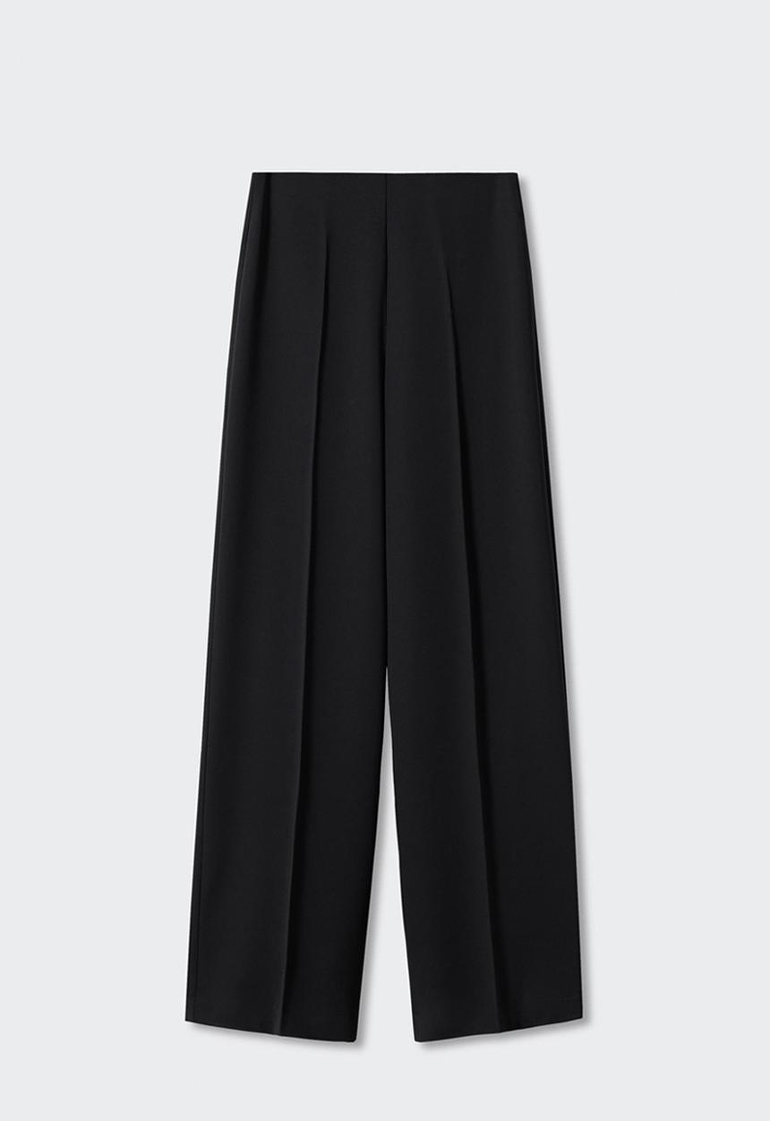 MANGO - Trousers justo - black