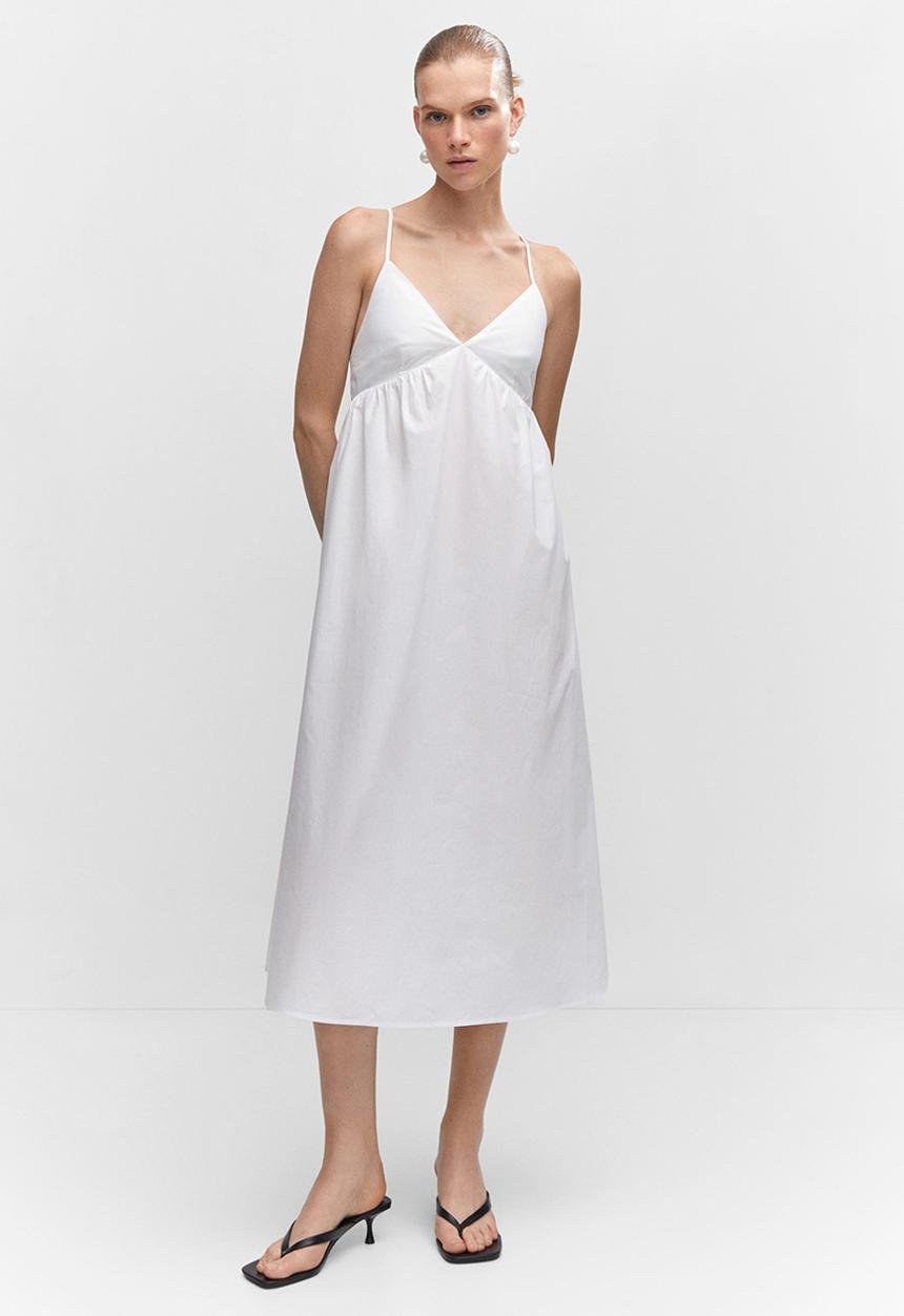 MANGO - Dress bretzel-h - white