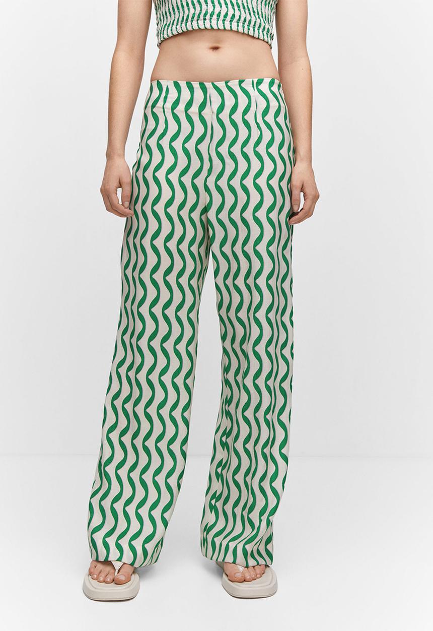 MANGO - Trousers fe - green