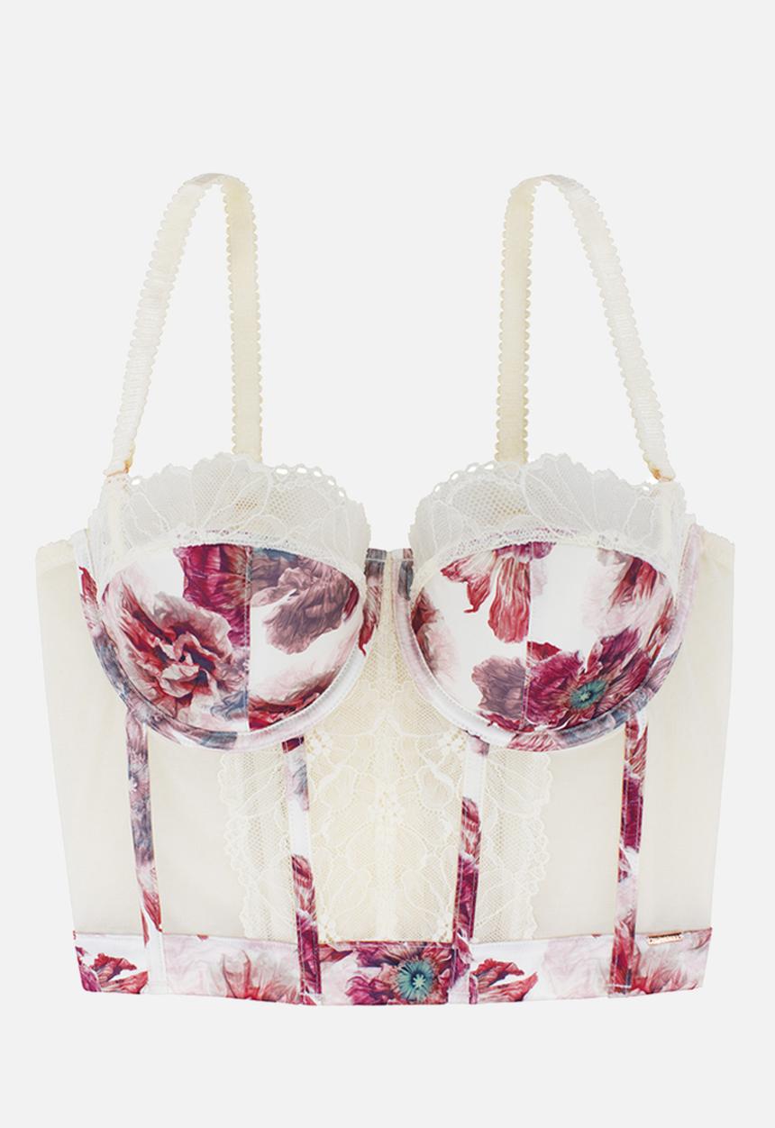RAYE - Plus Love of your life light padded corset - ivory/multi