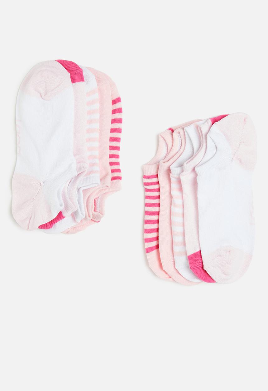 Cotton On - Body 5Pk Low Cut Sock - Candy Pink/ Blushing Bride