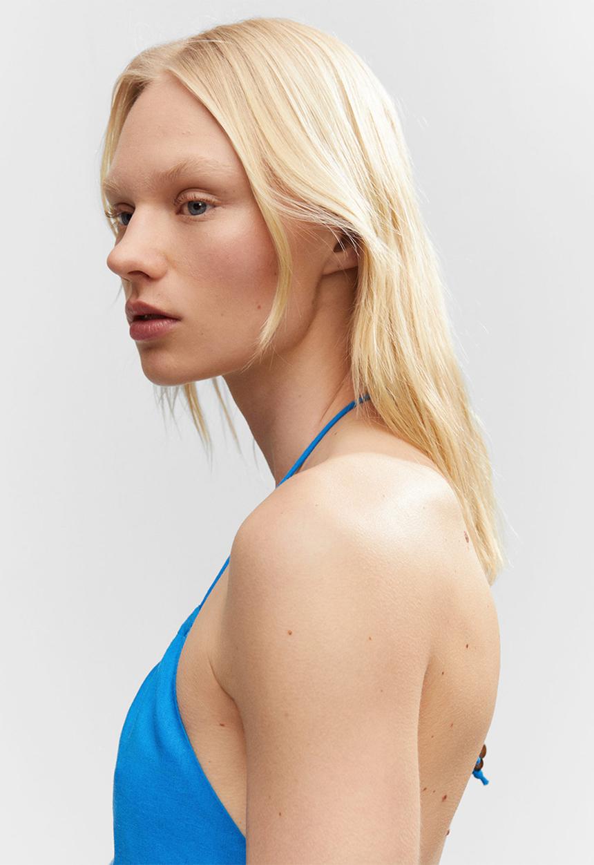 MANGO - Dress pino - mid blue