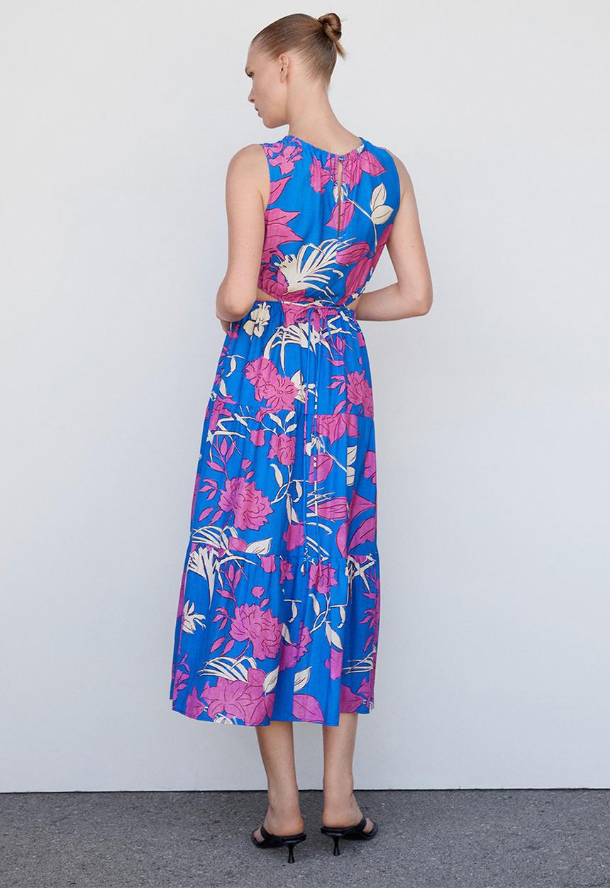 MANGO - Dress nuti - mid blue