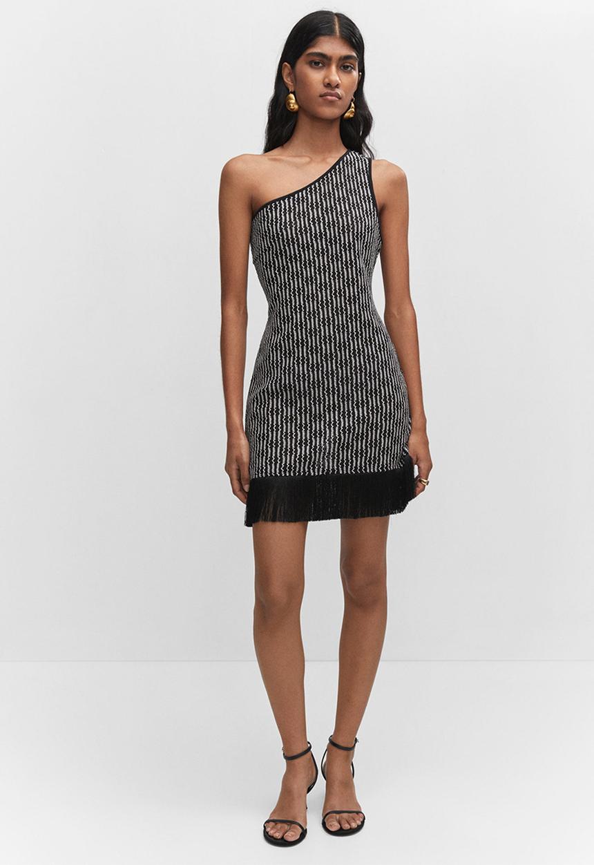MANGO - Dress rusti - black