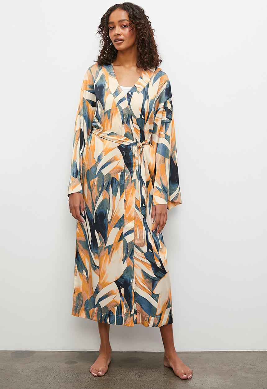 Superbalist - Maxi robe - blue & yellow painterly