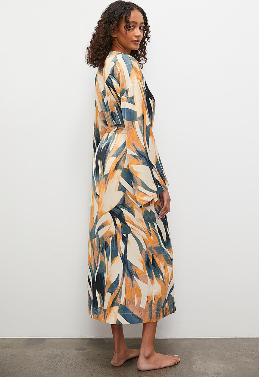 Superbalist - Maxi robe - blue & yellow painterly