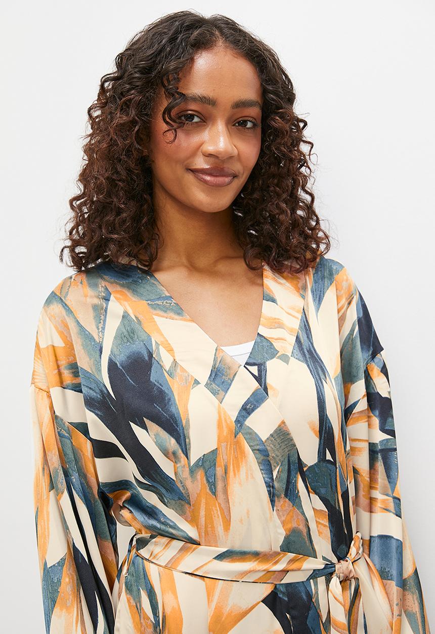 Superbalist - Maxi robe - blue & yellow painterly