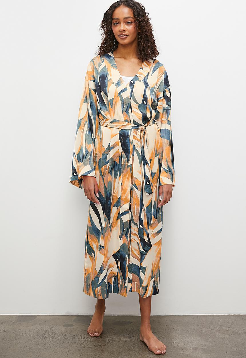 Superbalist - Maxi robe - blue & yellow painterly