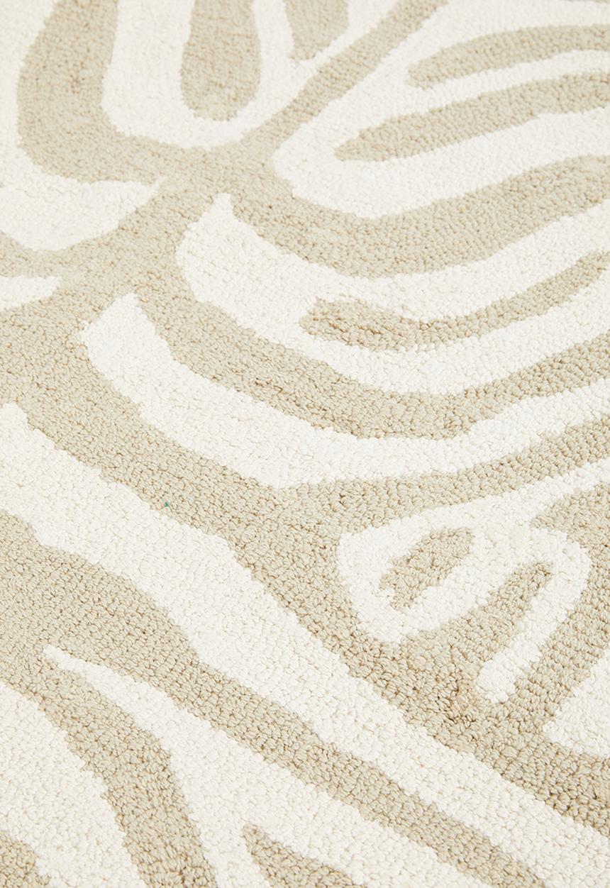Sixth Floor - Zebra striped tufted runner - cream