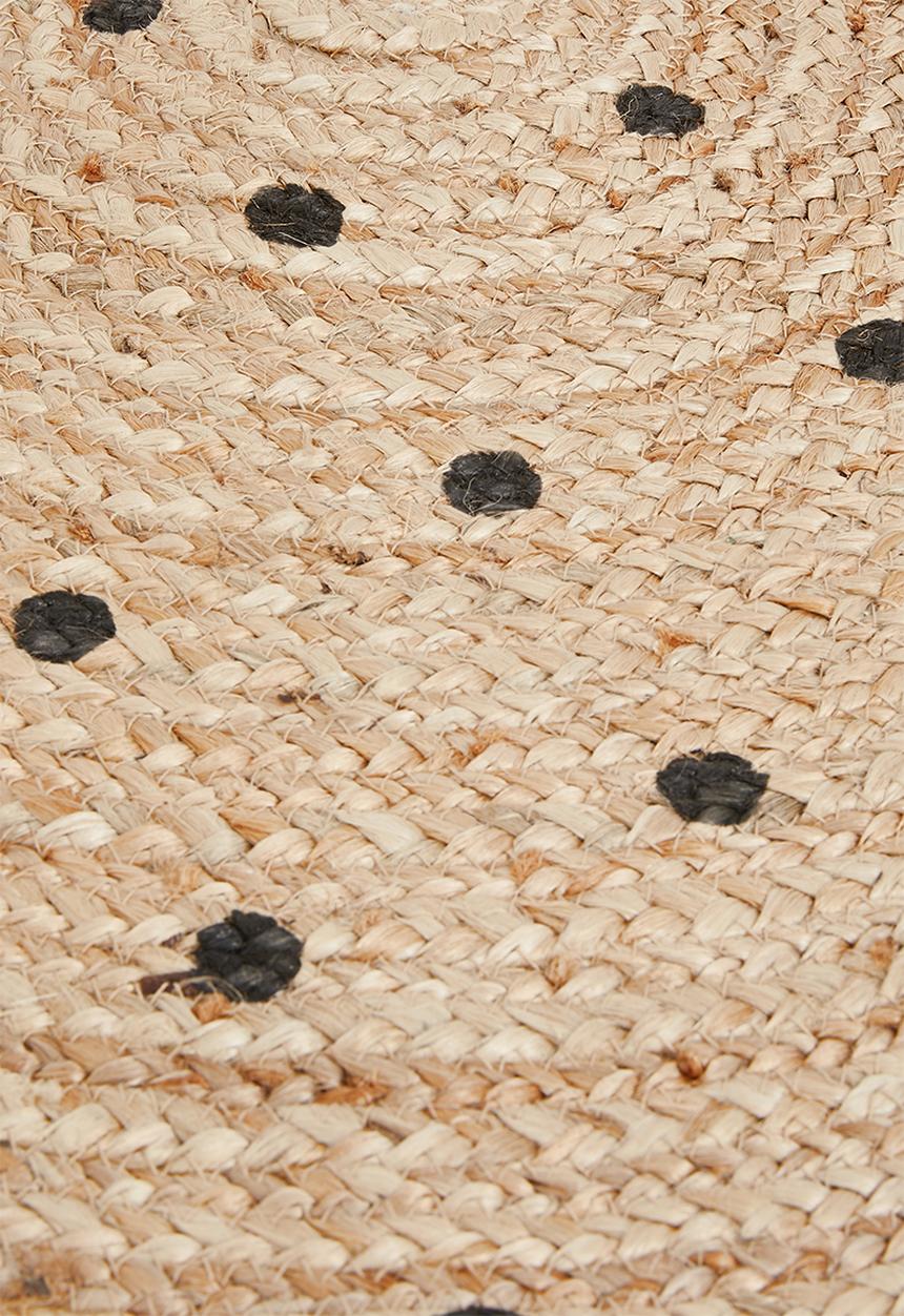 Sixth Floor - Pinya round jute rug- black
