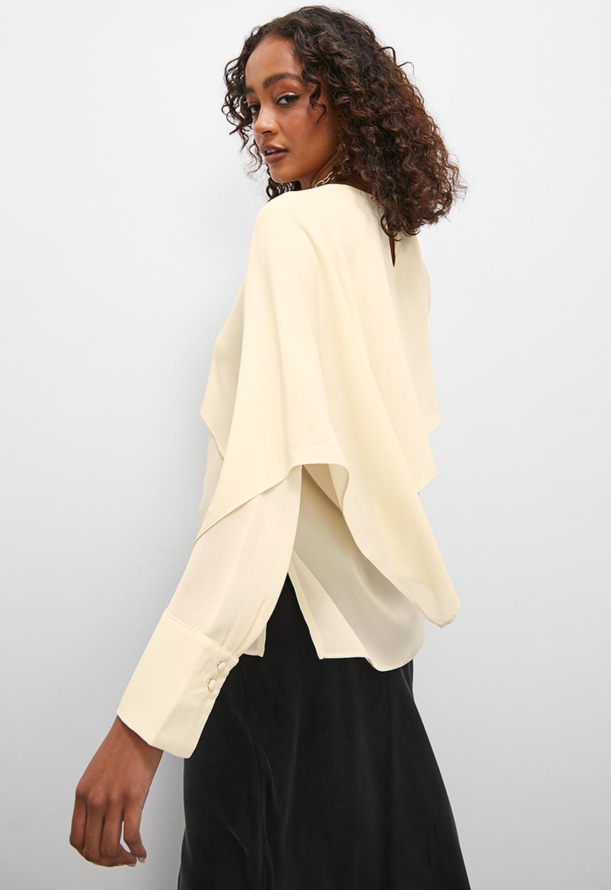 Superbalist - Double layer flow blouse - shortbread