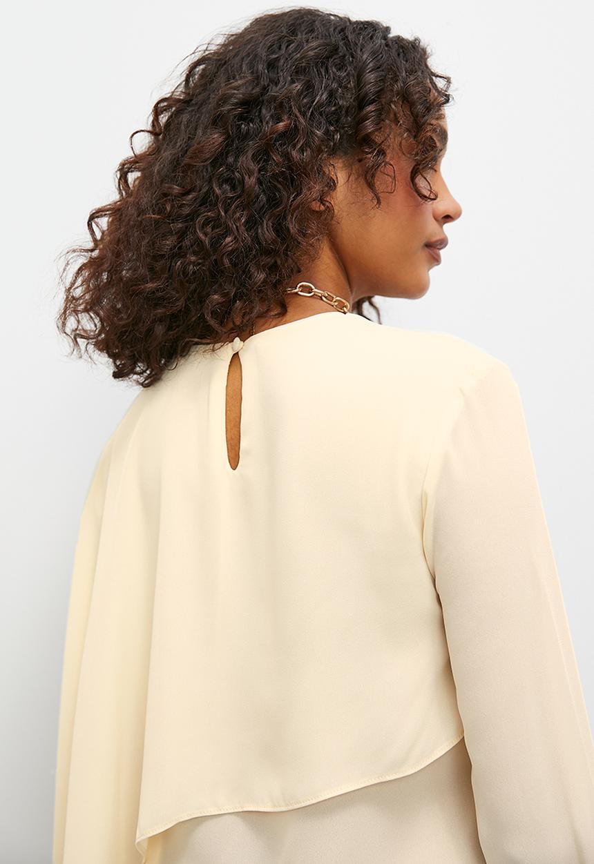 Superbalist - Double layer flow blouse - shortbread
