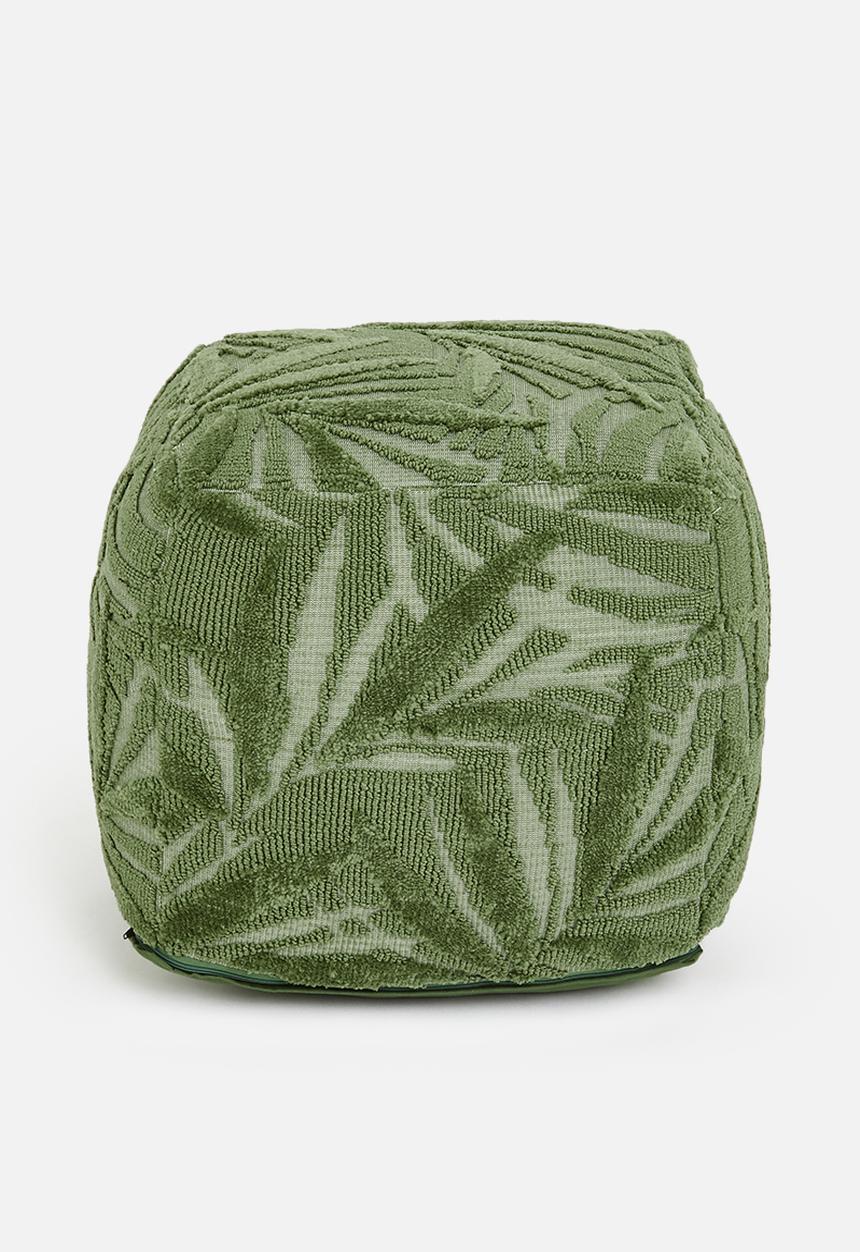 Sixth Floor - Cammy leaf ottoman - green