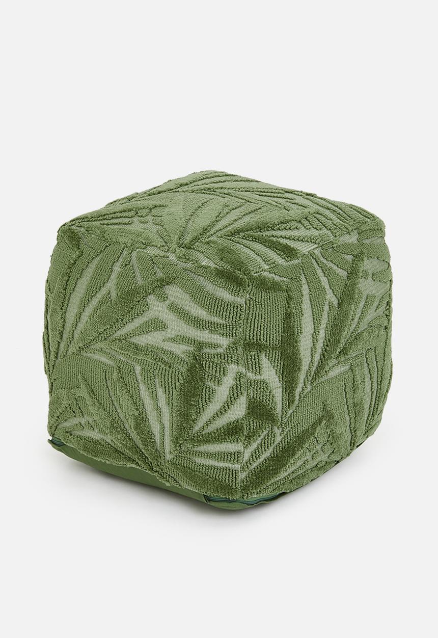Sixth Floor - Cammy leaf ottoman - green