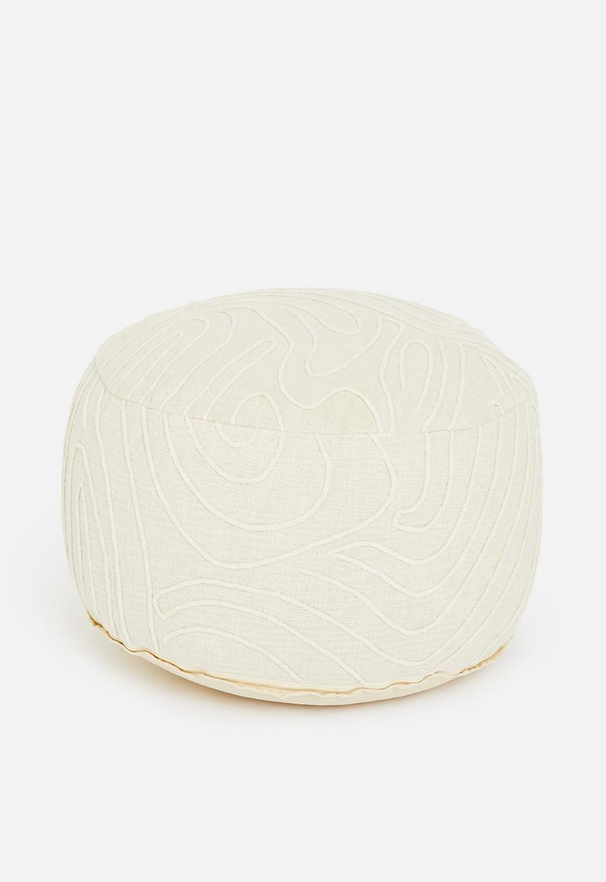 Sixth Floor - Liya swirl ottoman - natural