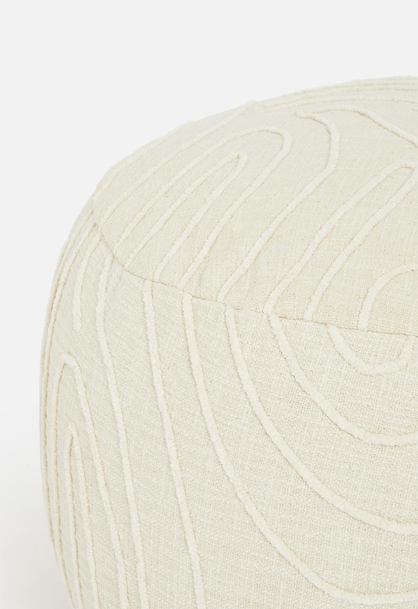 Sixth Floor - Liya swirl ottoman - natural