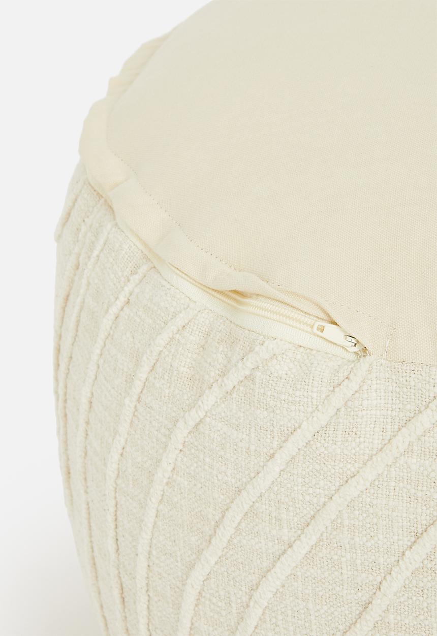 Sixth Floor - Liya swirl ottoman - natural