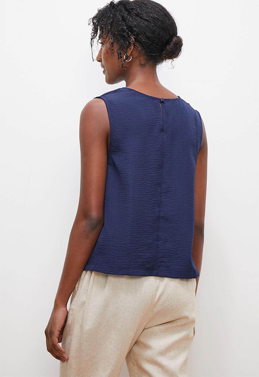 edit - sleeveless shell - ink