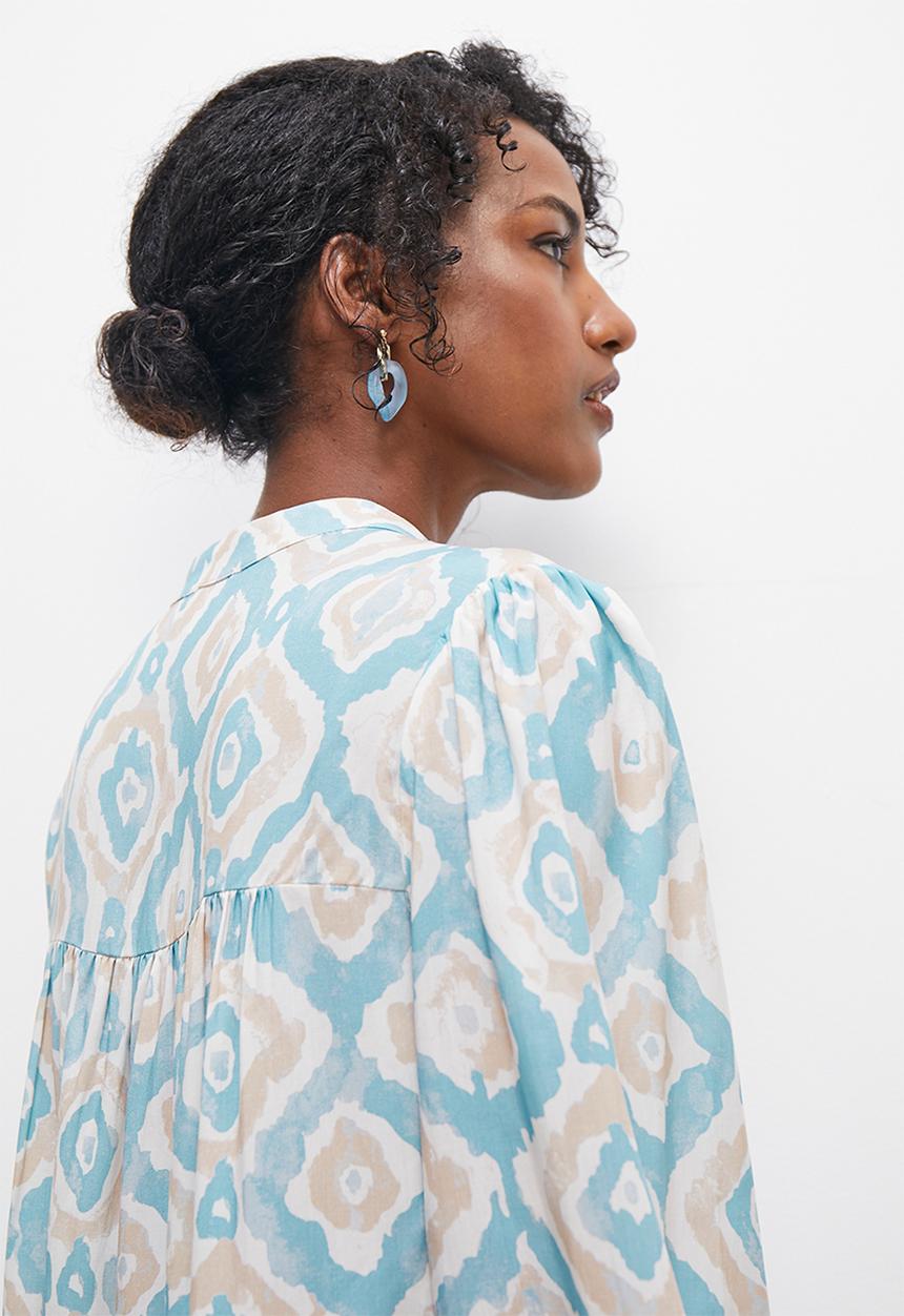 edit - Textured notch neck shell - multi 