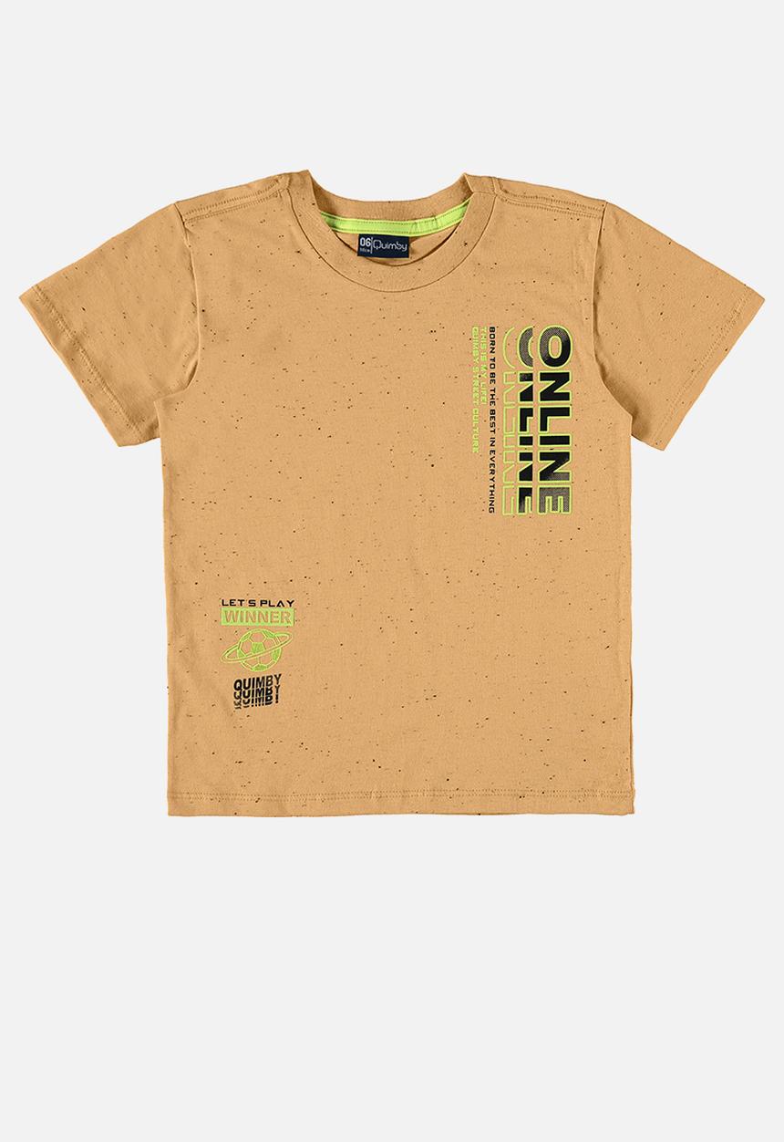 Quimby - Set - jersey t-shirt and sweat bermuda - brown
