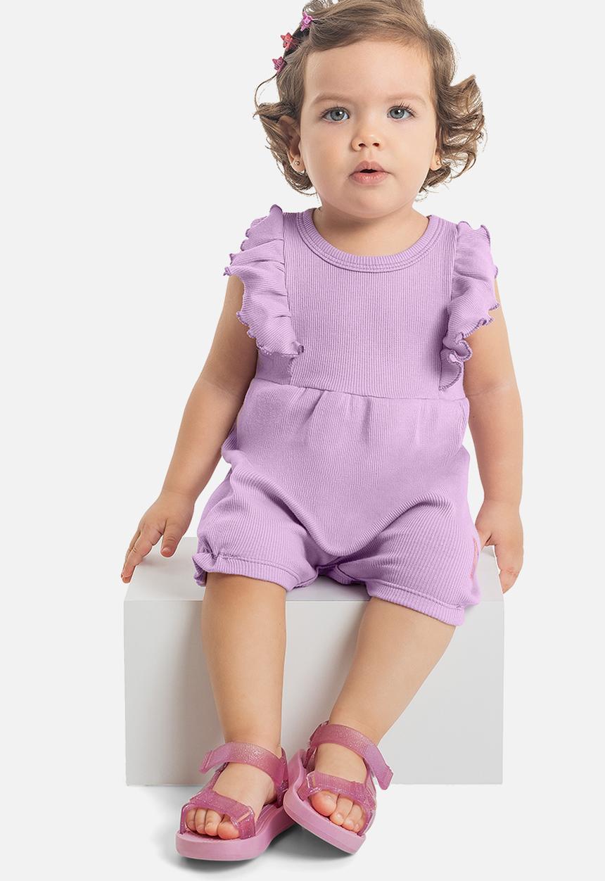 Quimby - Ribbed romper - light purple