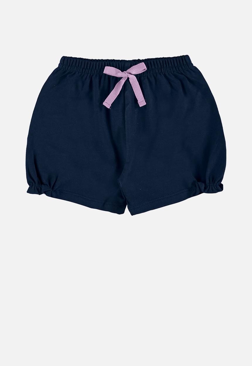 Quimby - Set - ribbed blouse and elastane jersey shorts - light purple & navy 