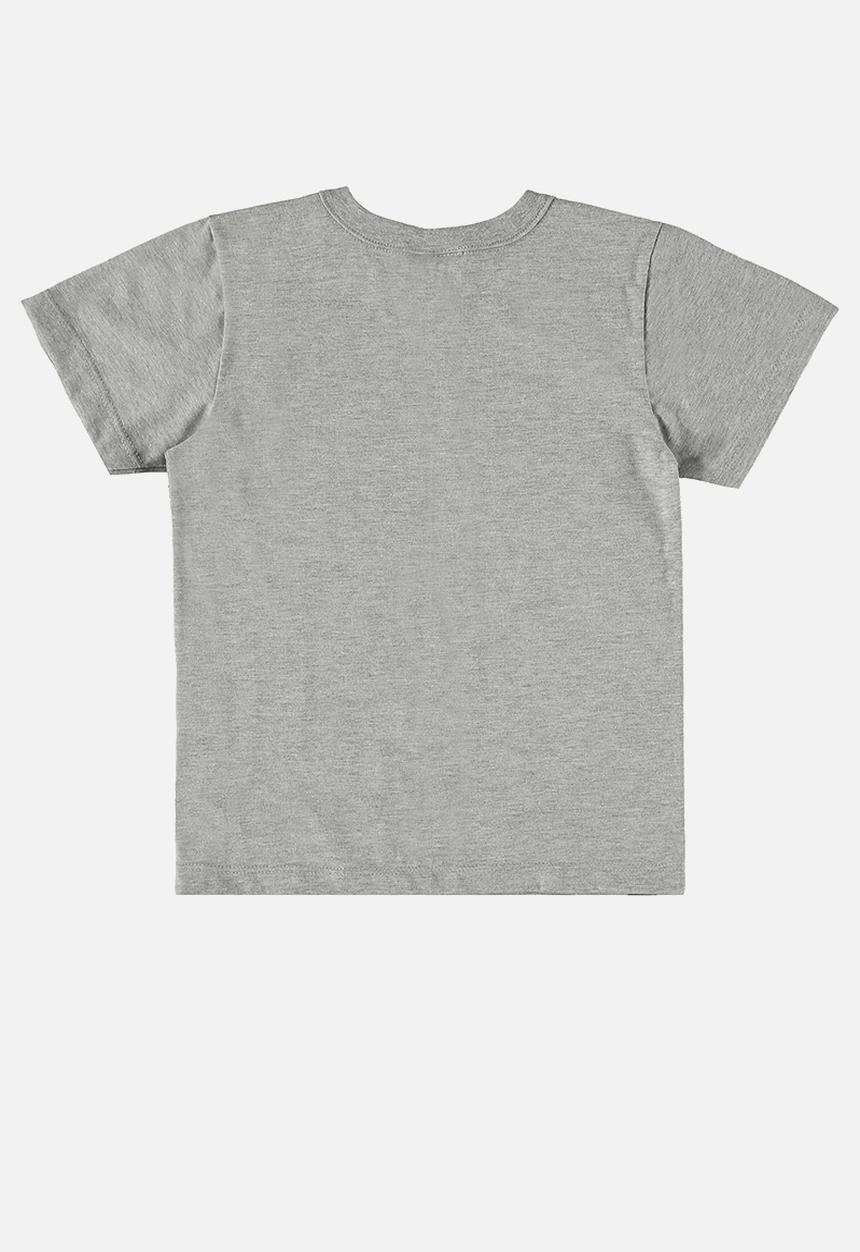 Quimby - Set single jersey t-shirt and sweat bermuda - grey/blue 