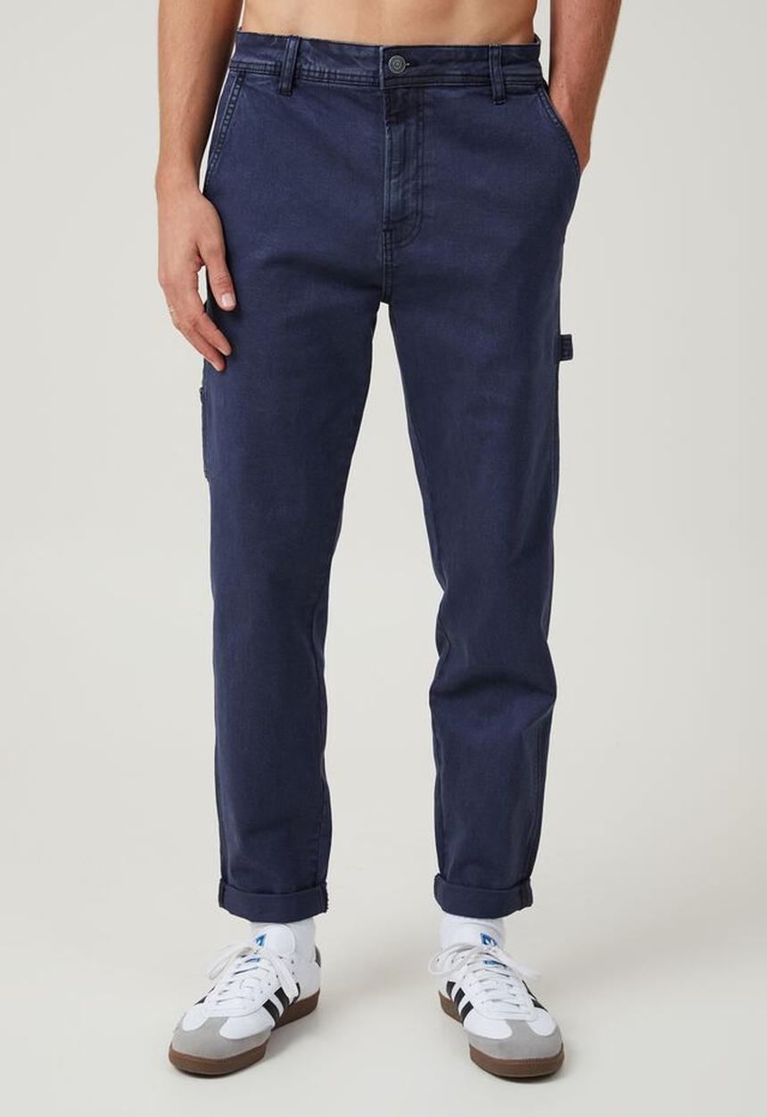 Cotton On - Relaxed tapered jean - worker washed navy
