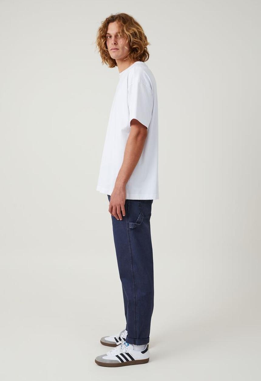 Cotton On - Relaxed tapered jean - worker washed navy