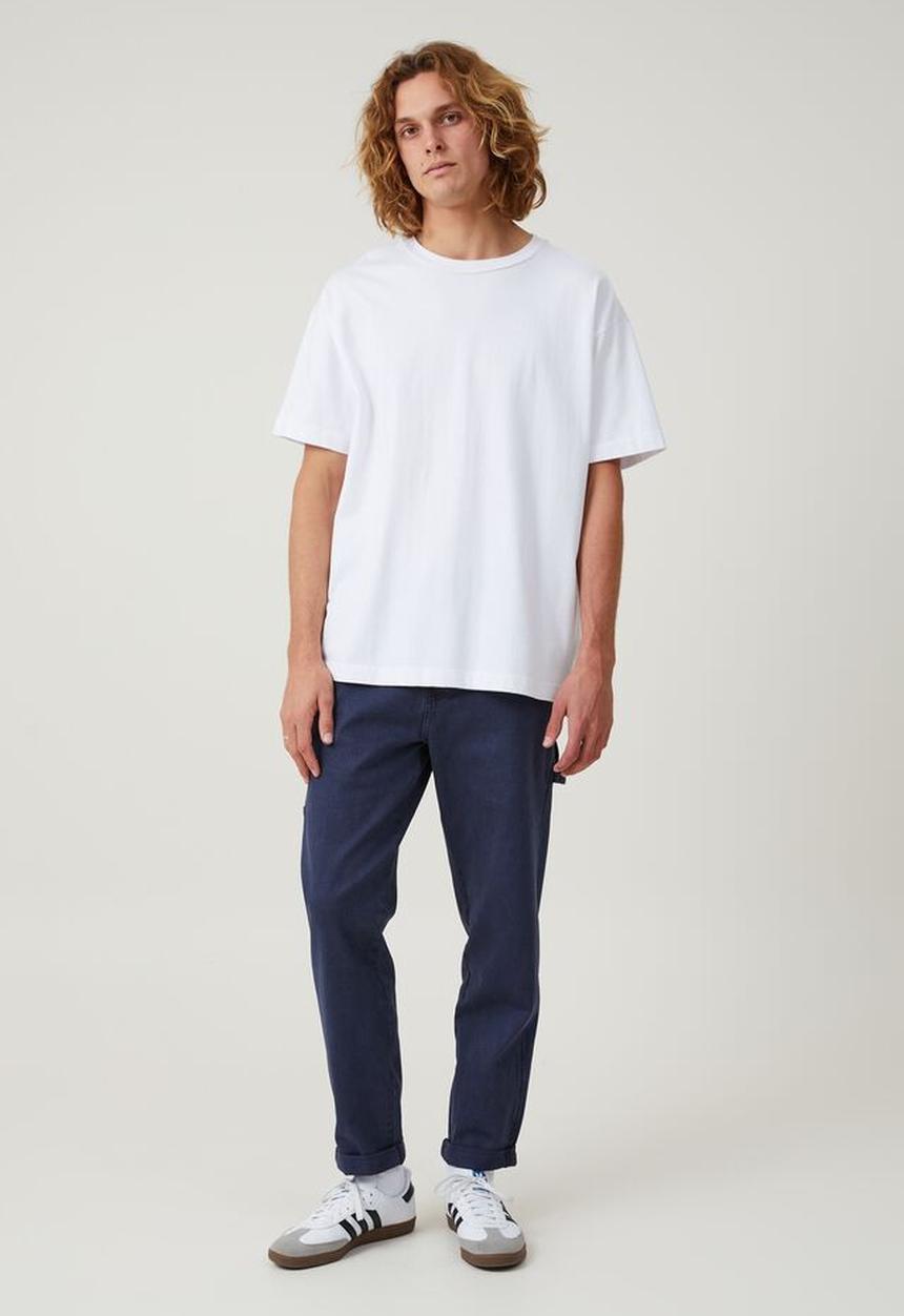 Cotton On - Relaxed tapered jean - worker washed navy