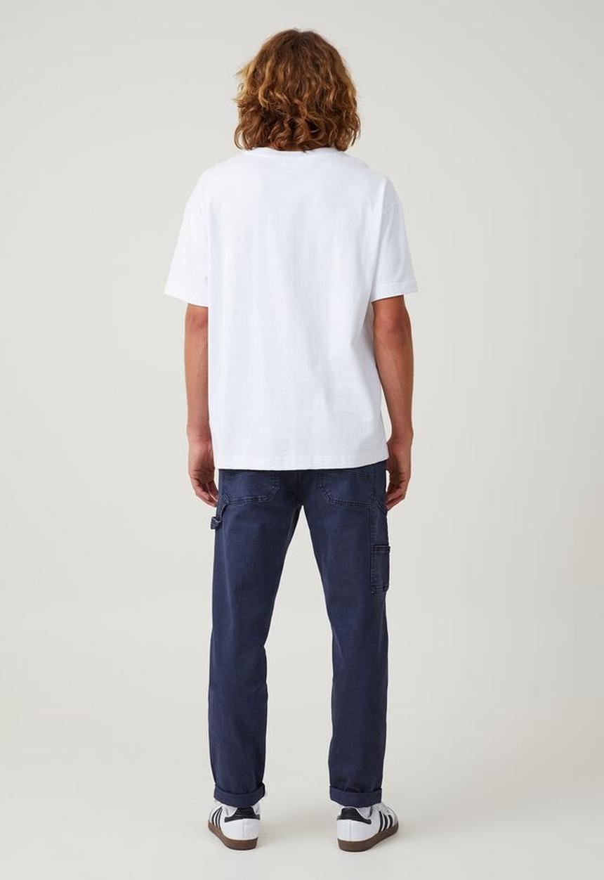 Cotton On - Relaxed tapered jean - worker washed navy