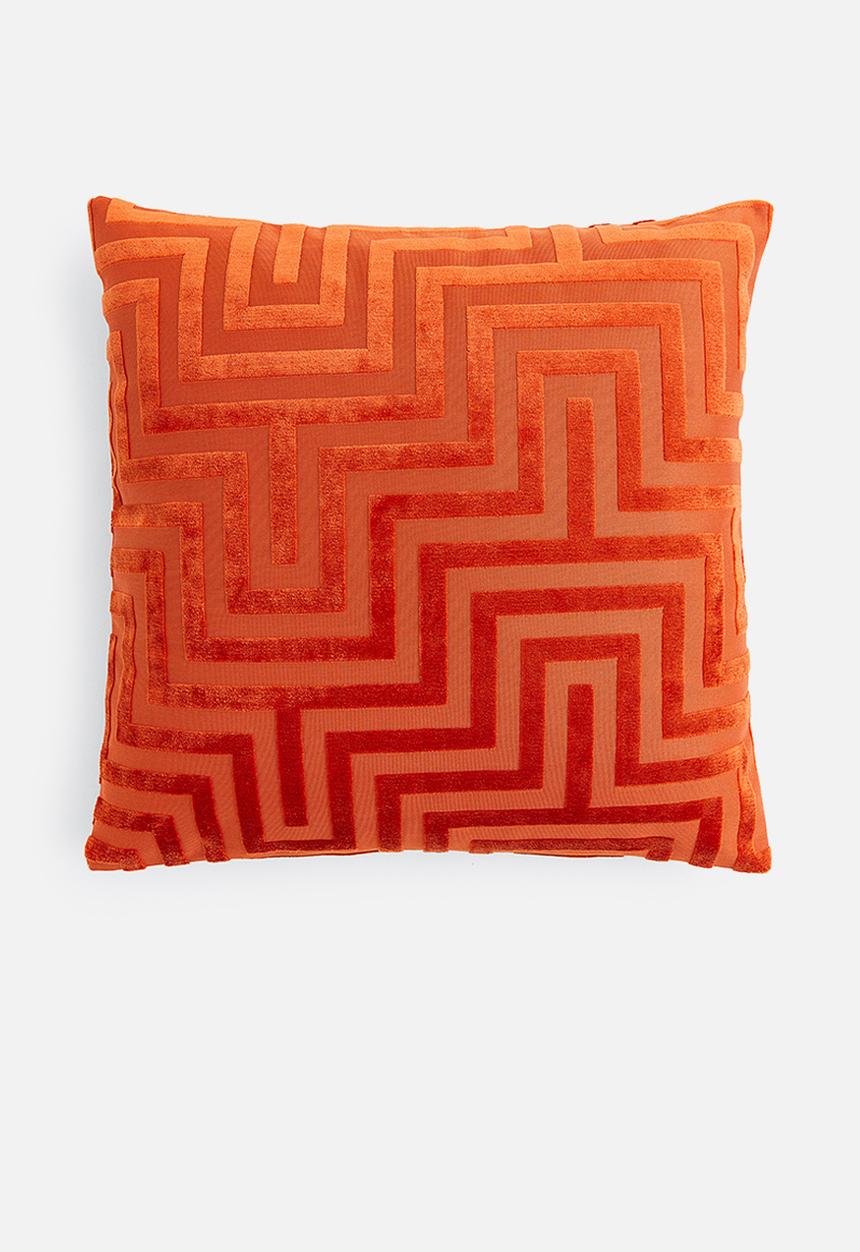 H&M - Velvet cushion cover - orange