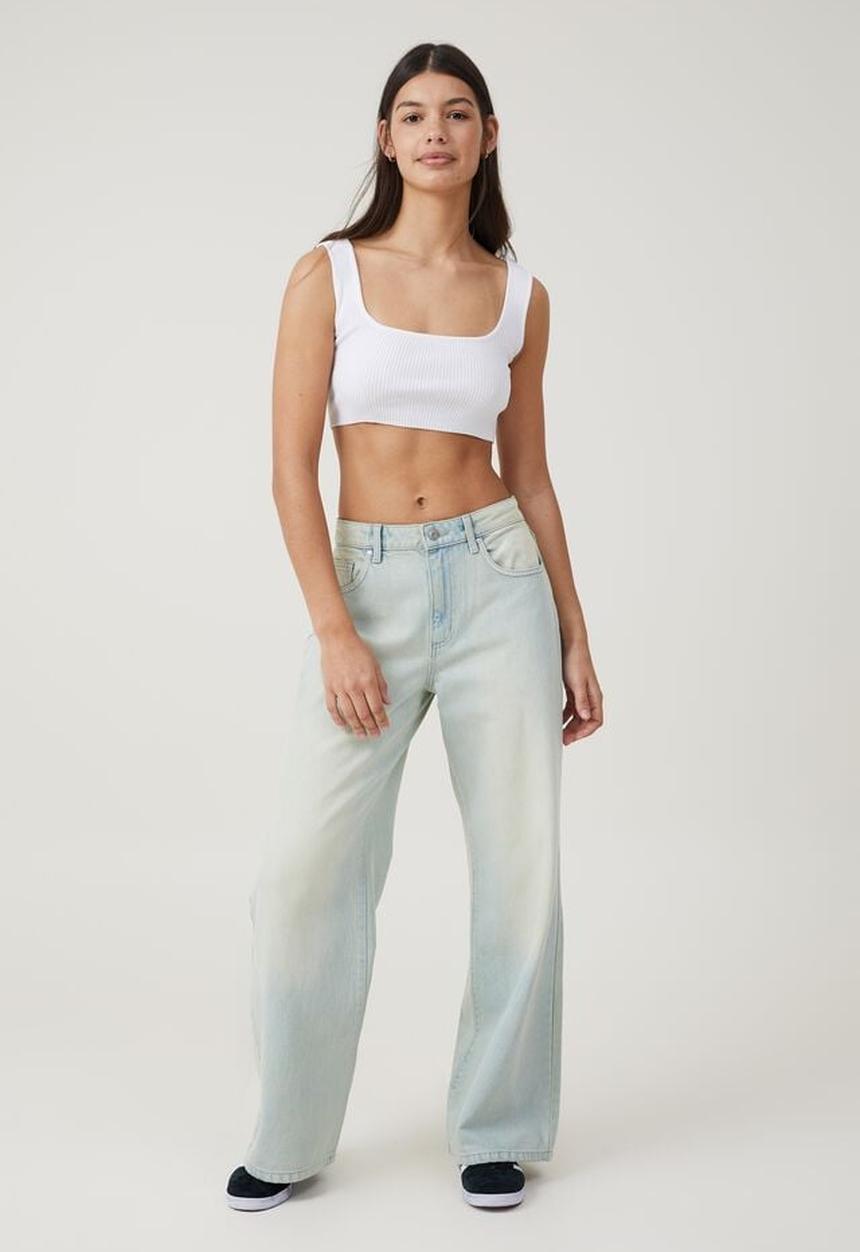 Cotton On - Relaxed wide leg jean - blondie blue
