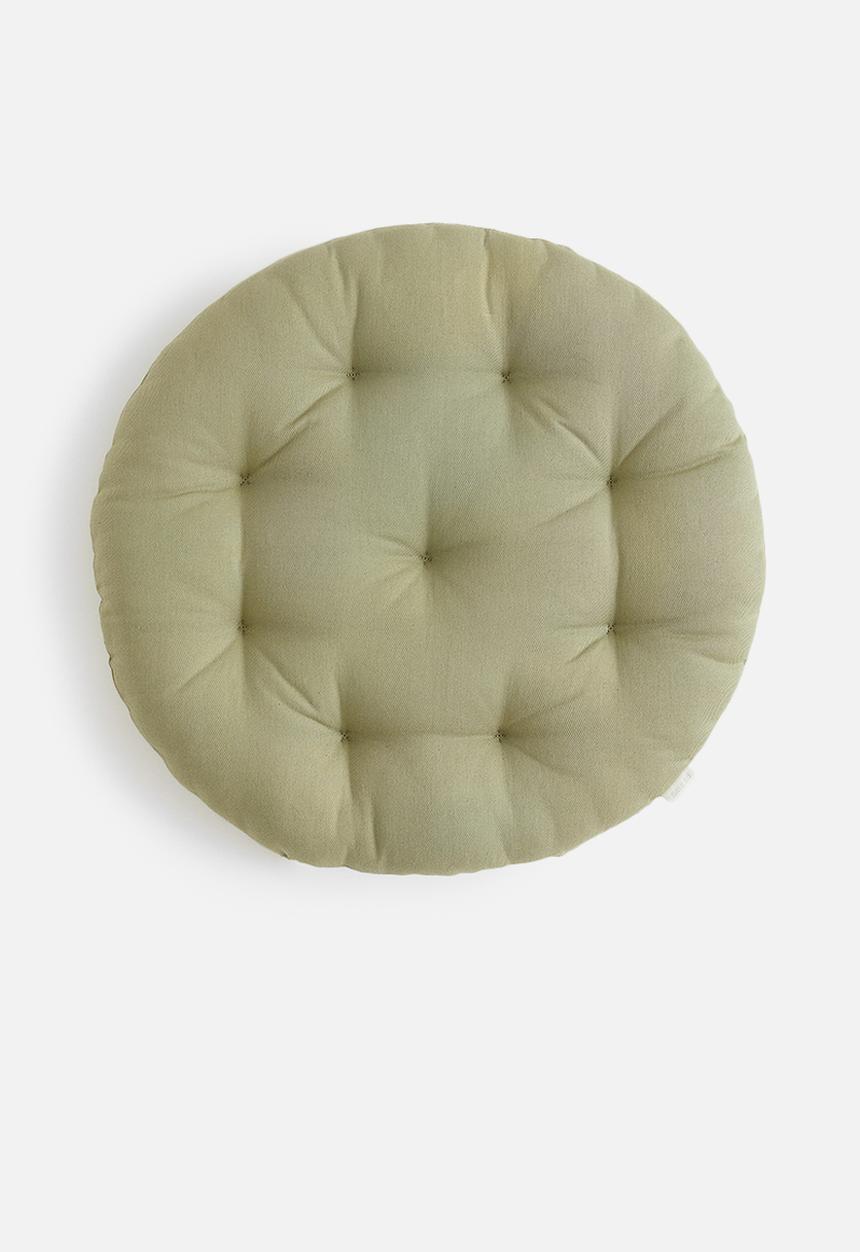 H&M - Round twill seat cushion - green