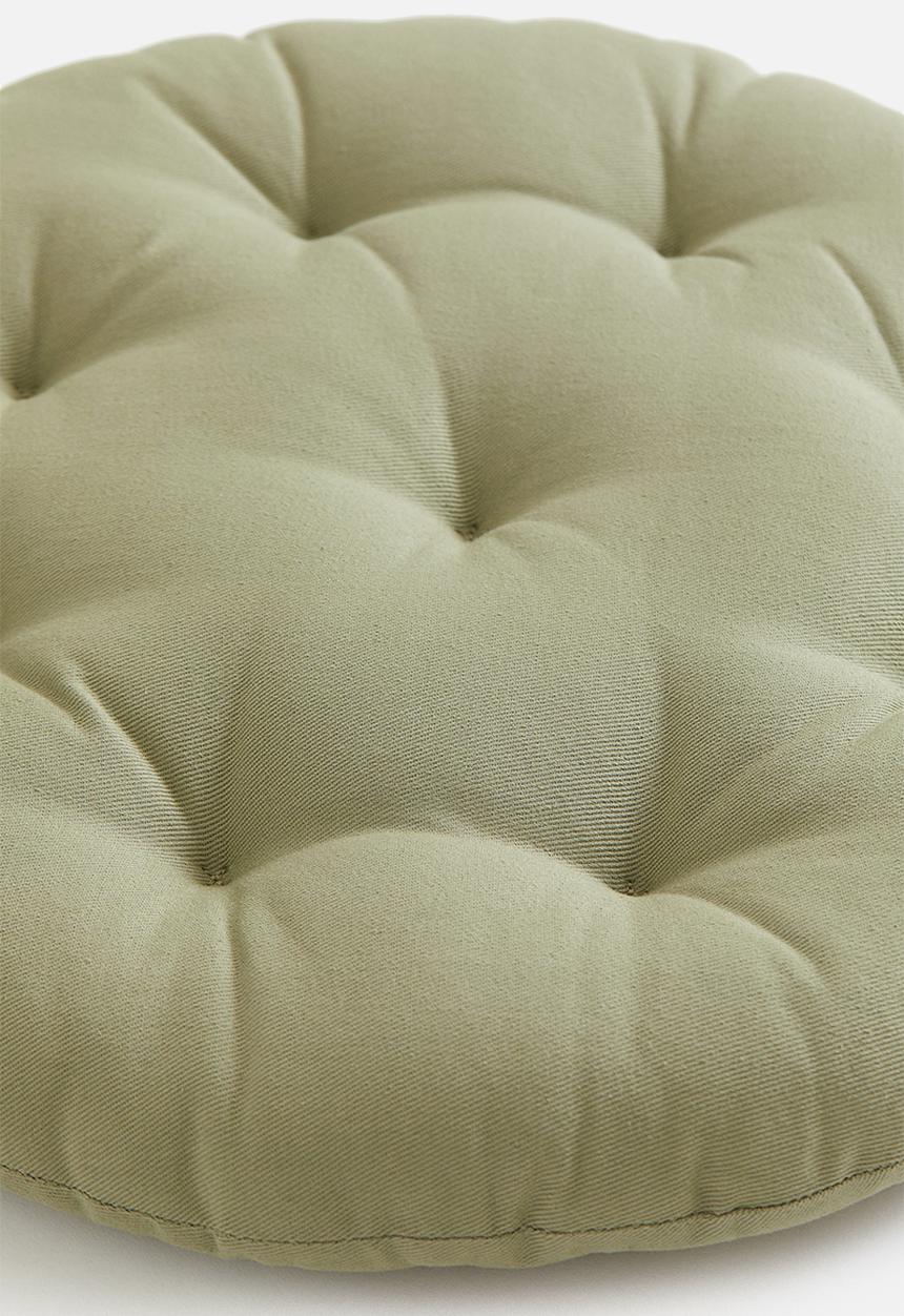 H&M - Round twill seat cushion - green
