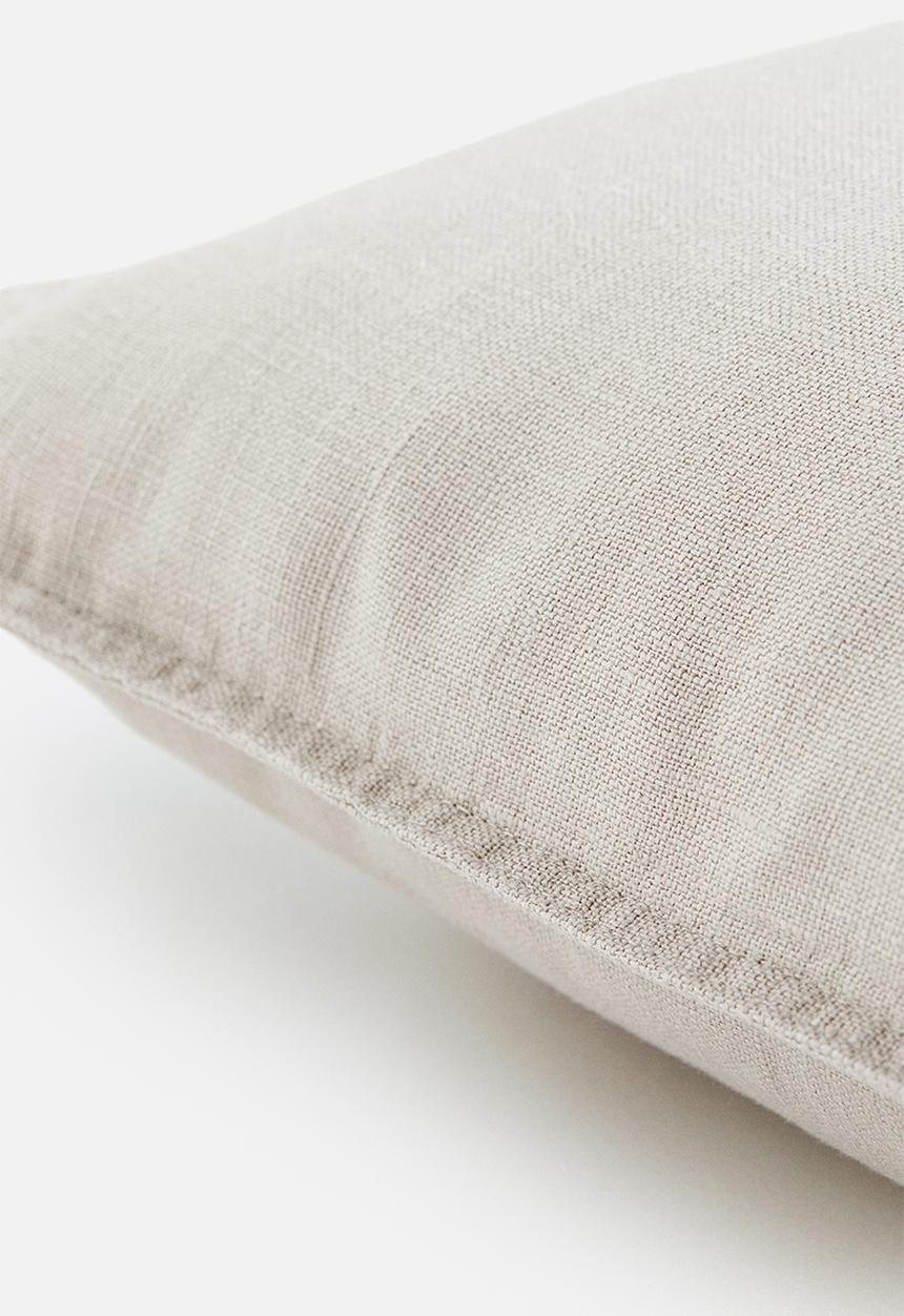 H&M - Washed linen cushion cover - beige ,grey